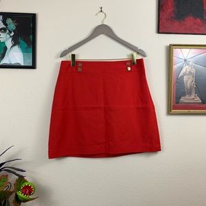 NWT LOFT Red Sailor Shift Skirt